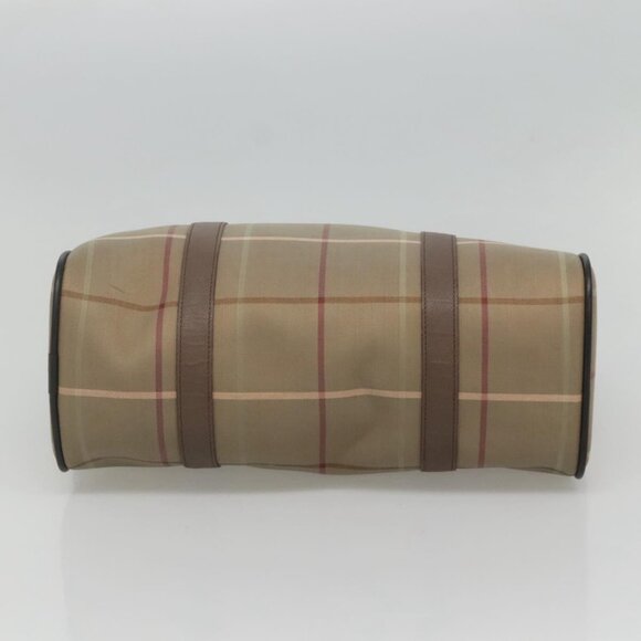 Burberrys Hand Bag Canvas Brown Gold Auth mr1221 - Picture 6 of 16